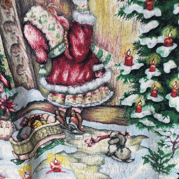 Vintage 90s Nutcracker Christmas Pullover Navy Holiday Scene Sweater Sz M - Picture 4 of 7